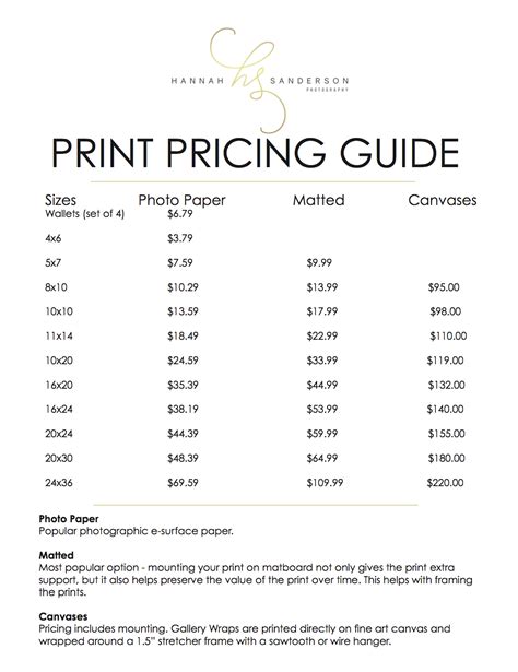 Pricing Guide .